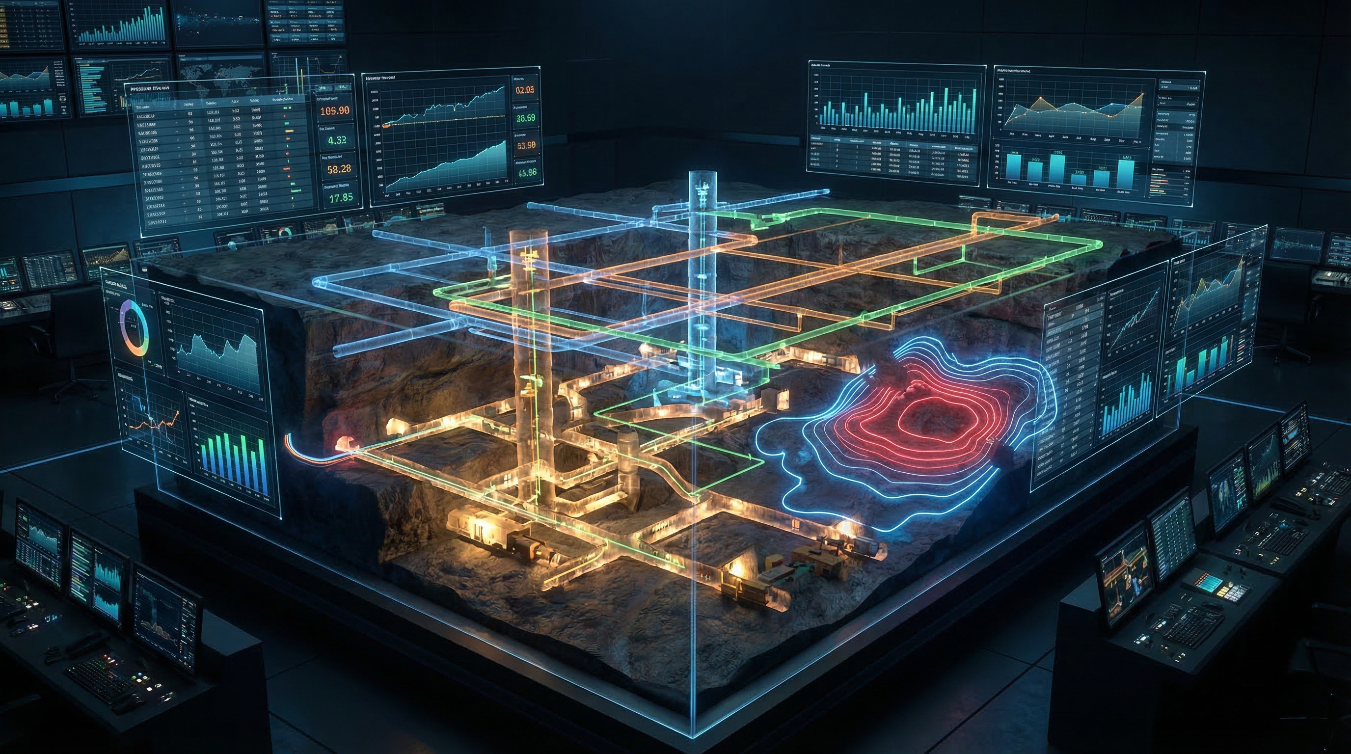 3D mining digital twin simulation scene