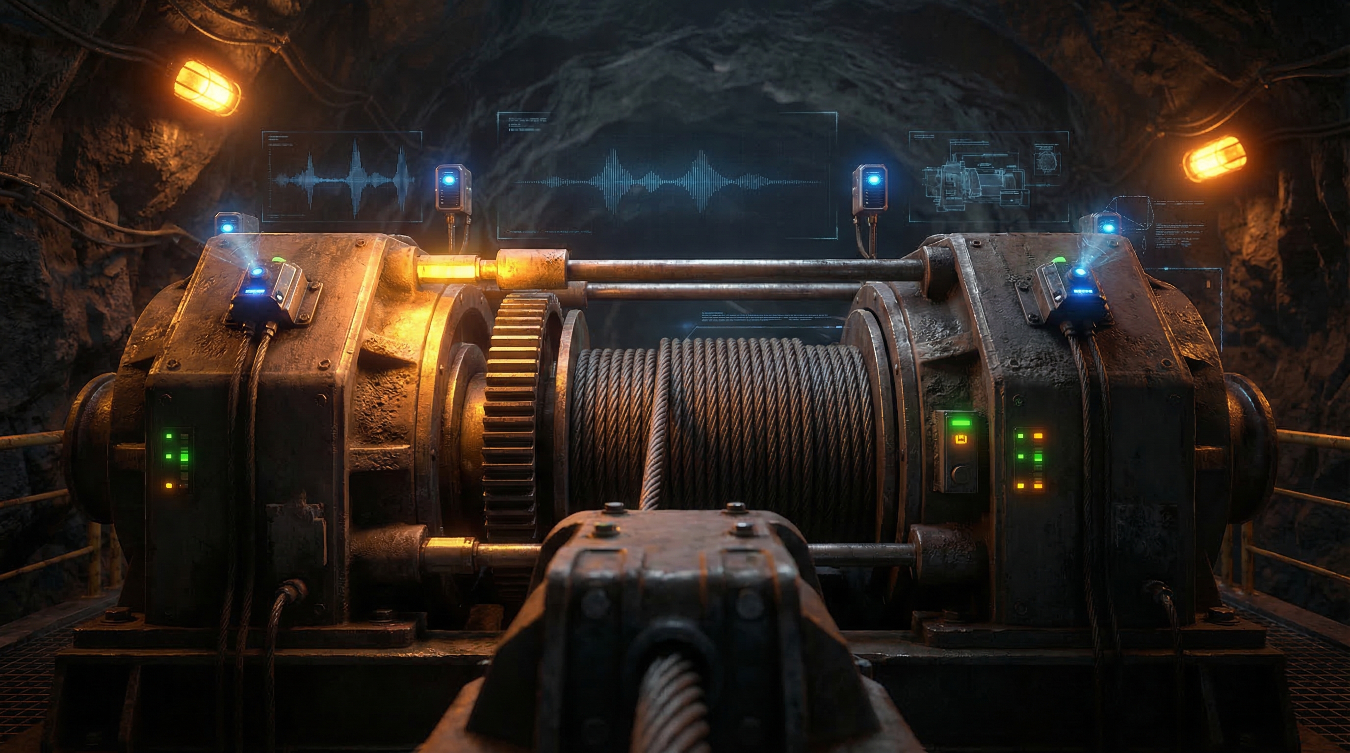 AI-enabled mining winch and instrumentation concept